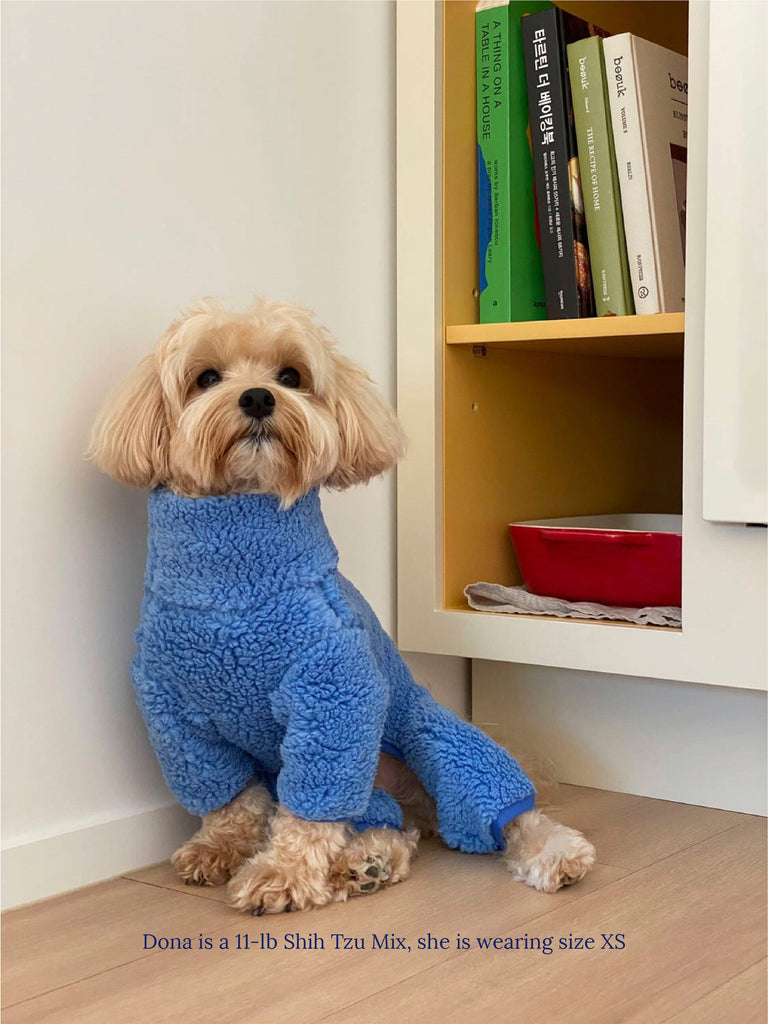 Little Beast Dog Fleece Onesie Blue Magic Fleece Onesie
