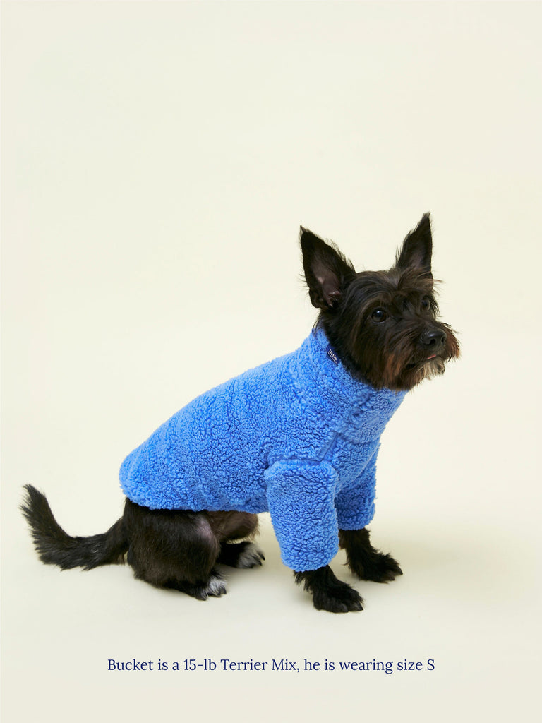 Little Beast Dog Fleece Shirt Blue Magic Fleece Sweatshirt