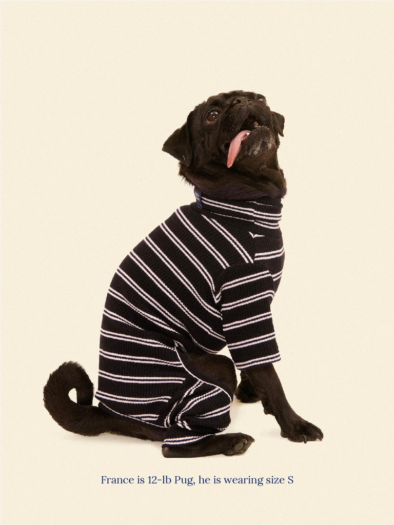 Little Beast Dog Stripe Onesie Café in Paris Onesie