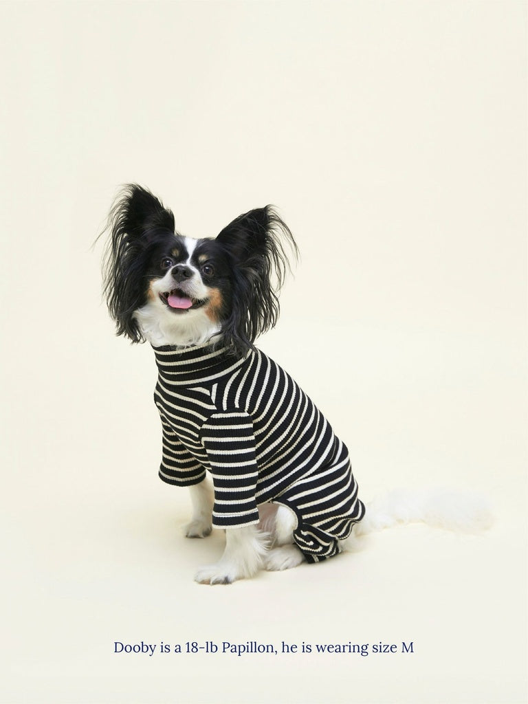 Little Beast Dog Stripe Onesie Café in Paris Onesie