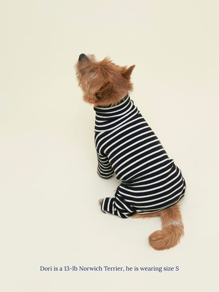 Little Beast Dog Stripe Onesie Café in Paris Onesie