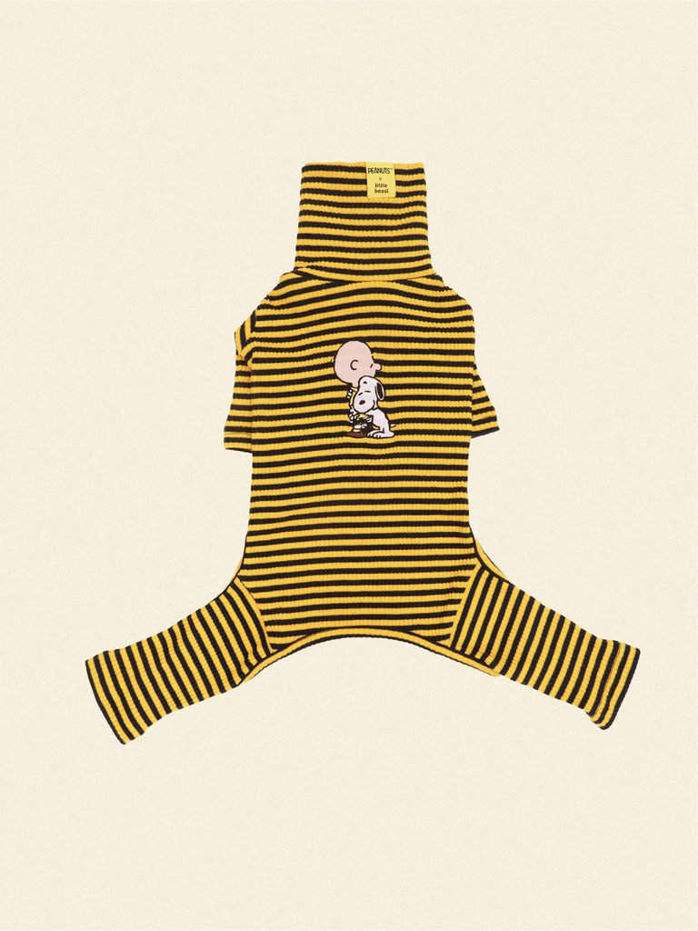 Little Beast Dog Stripe Onesie L Charlie Brown and Snoopy Onesie