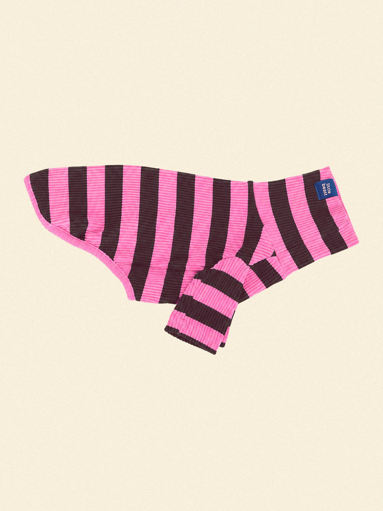 Little Beast Dog Stripe Shirt Pink Brown / XXS Cheshire Shirt