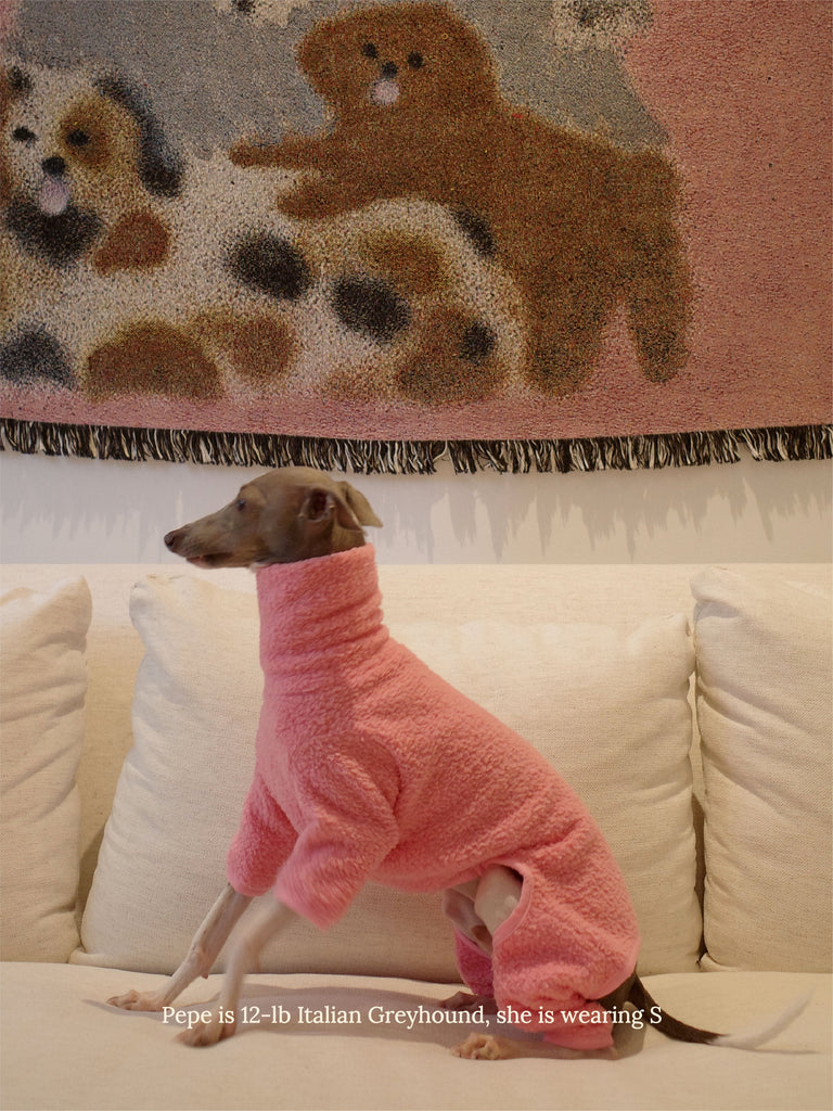 Little Beast Dog Fleece Onesie Cotton Candy Fleece Onesie