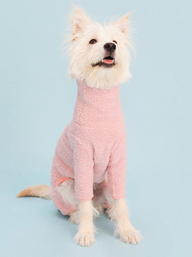 Little Beast Dog Fleece Onesie Cotton Candy Fleece Onesie