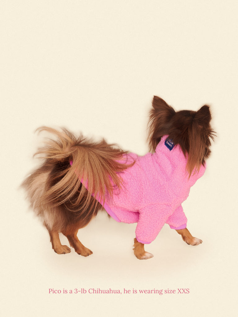 Little Beast Dog Fleece Shirt Cotton Candy Fleece Shirt