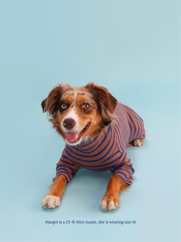 Little Beast Dog Stripe Onesie Dark and Stormy Onesie