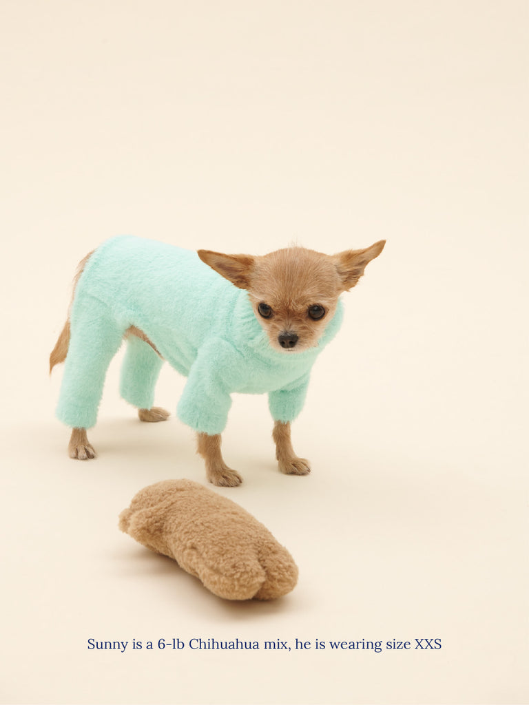 Little Beast Dog Sweater Knit Onesie - Mint