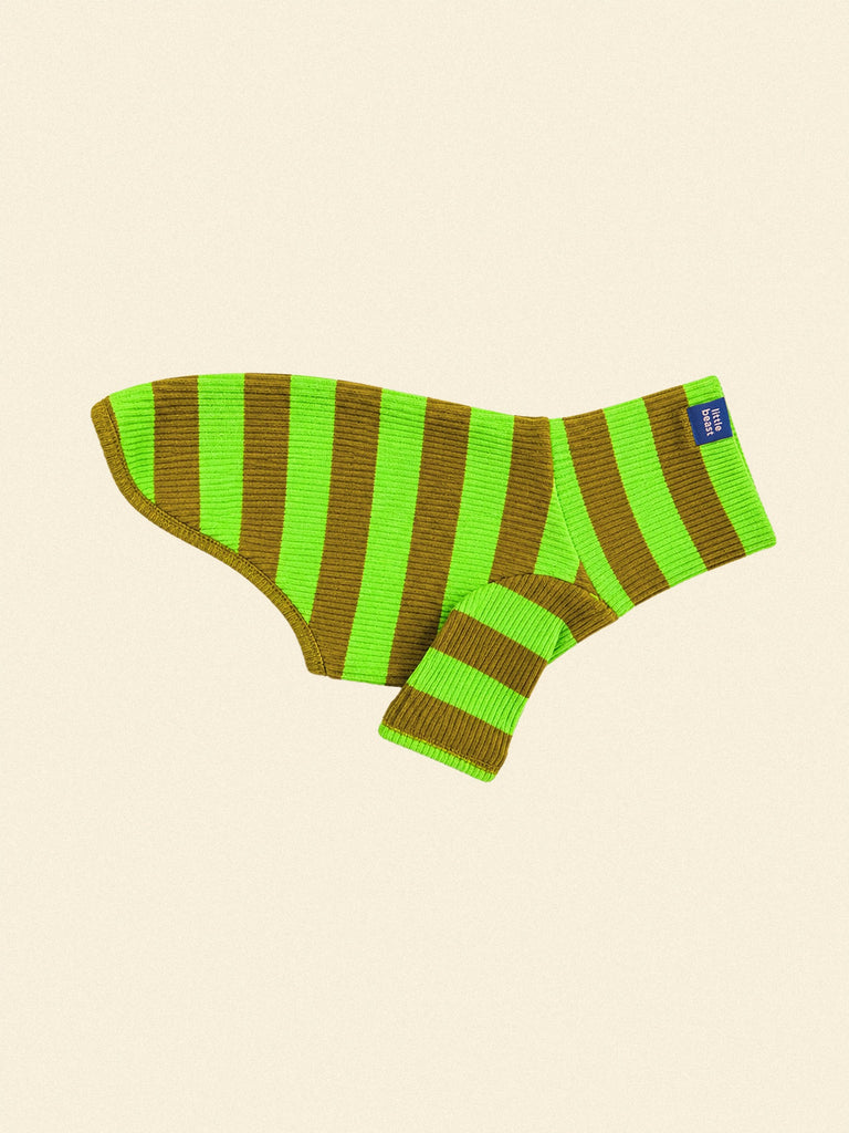 Little Beast Dog Stripe Shirt Light Green Olive / XXS LG/OL SHIRT