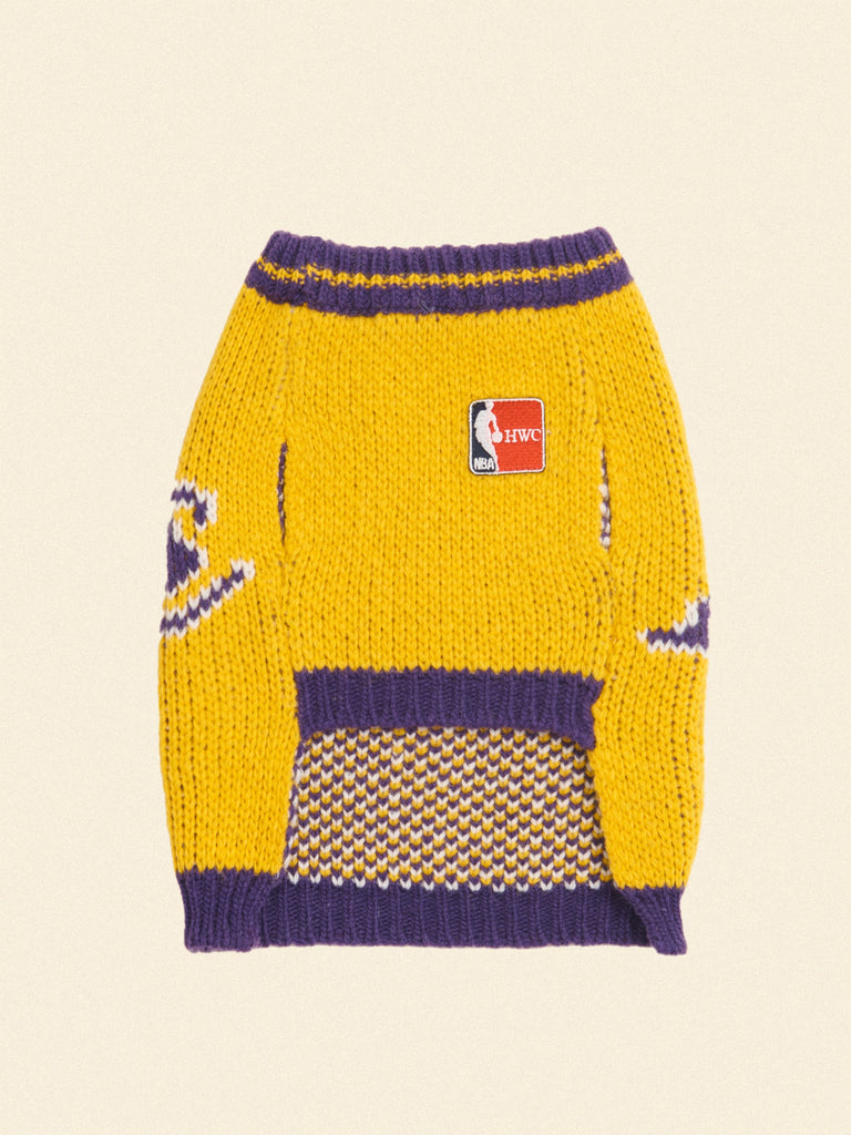 Little Beast Dog Sweater Los Angeles Lakers Dog Sweater - NBA