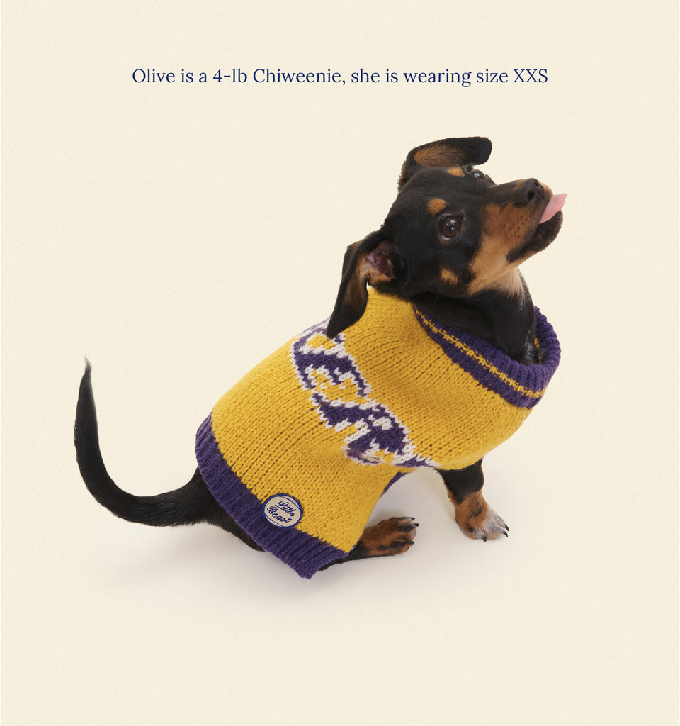 Little Beast Dog Sweater Los Angeles Lakers Dog Sweater - NBA