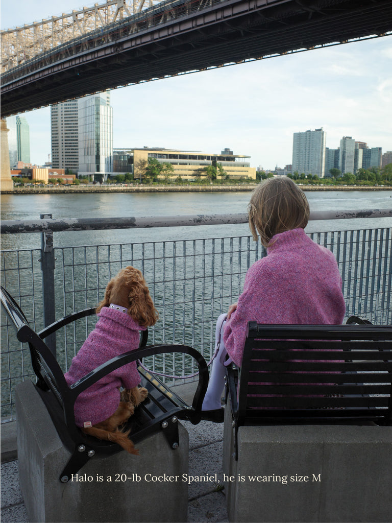 Little Beast Dog Sweater LSG ZIP UP - PINK