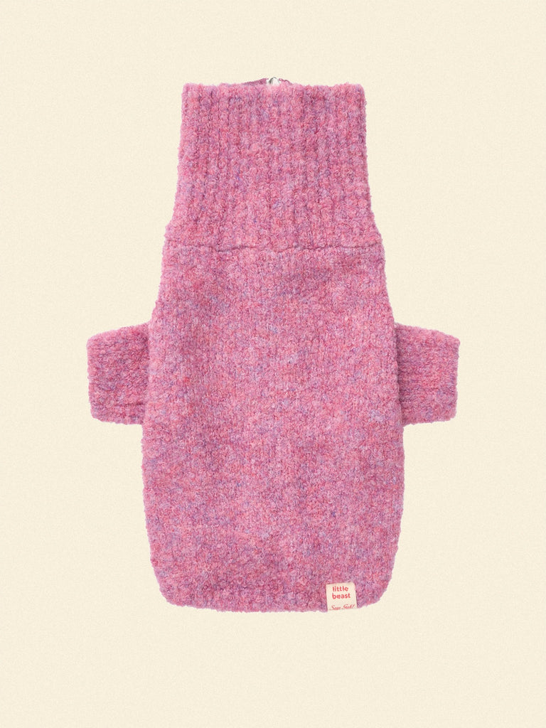 Little Beast Dog Sweater LSG ZIP UP - PINK