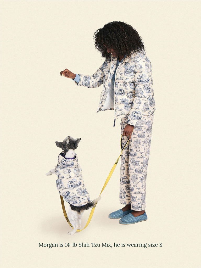 Little Beast Dog Parka Manhunt Toile Puffer Jacket - Rachel Antonoff