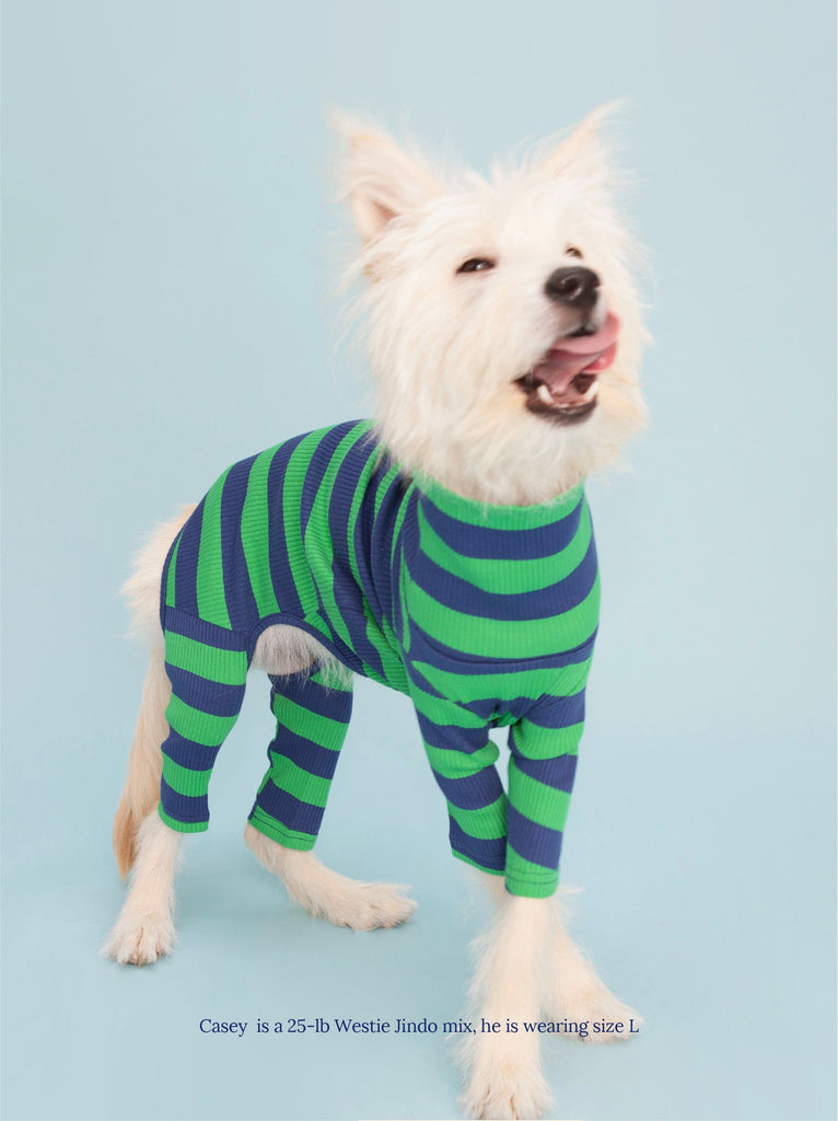 Little Beast Dog Stripe Onesie Martian Onesie