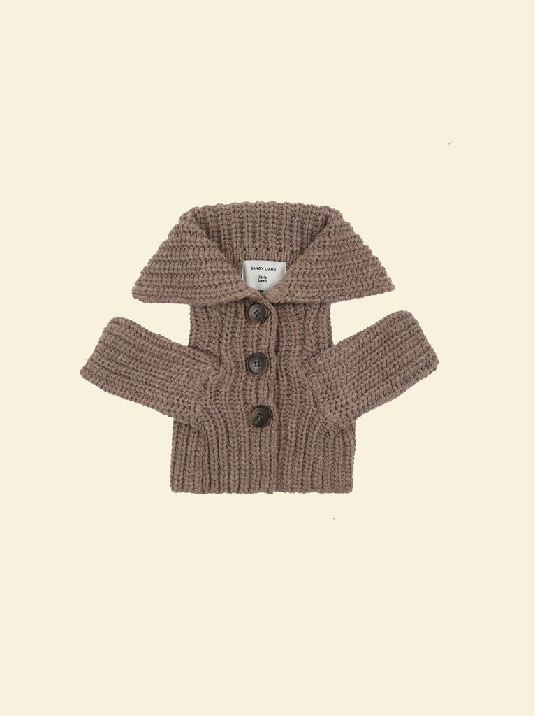 Little Beast Dog Sweater Mulled Cardigan in Hojicha - SANDY LIANG X LITTLE BEAST