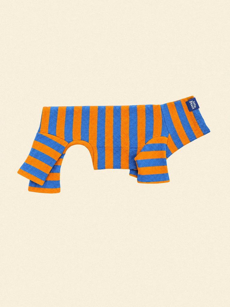 Little Beast Dog Stripe Onesie Orange Blue / XXS OG Onesie