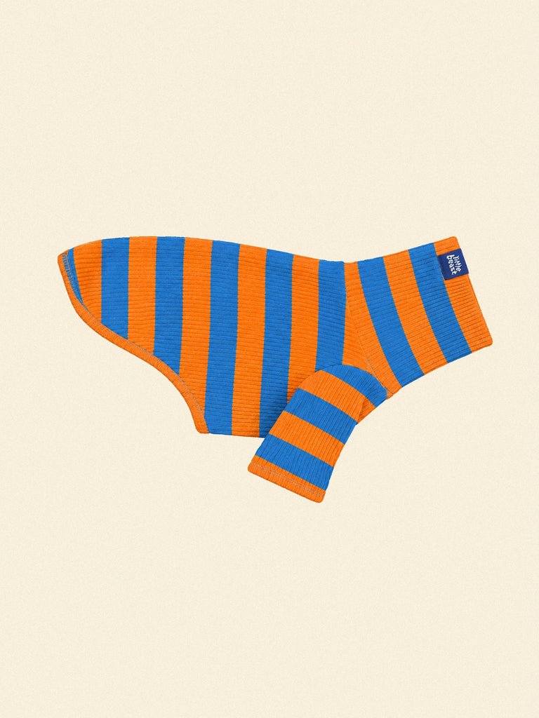 Little Beast Dog Stripe Shirt Orange Blue / XXS OG Shirt
