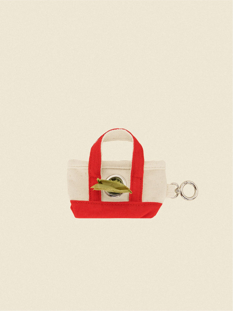 Little Beast Poop Bag Holder ONE SIZE Peanut Poop Bag Tote - Red