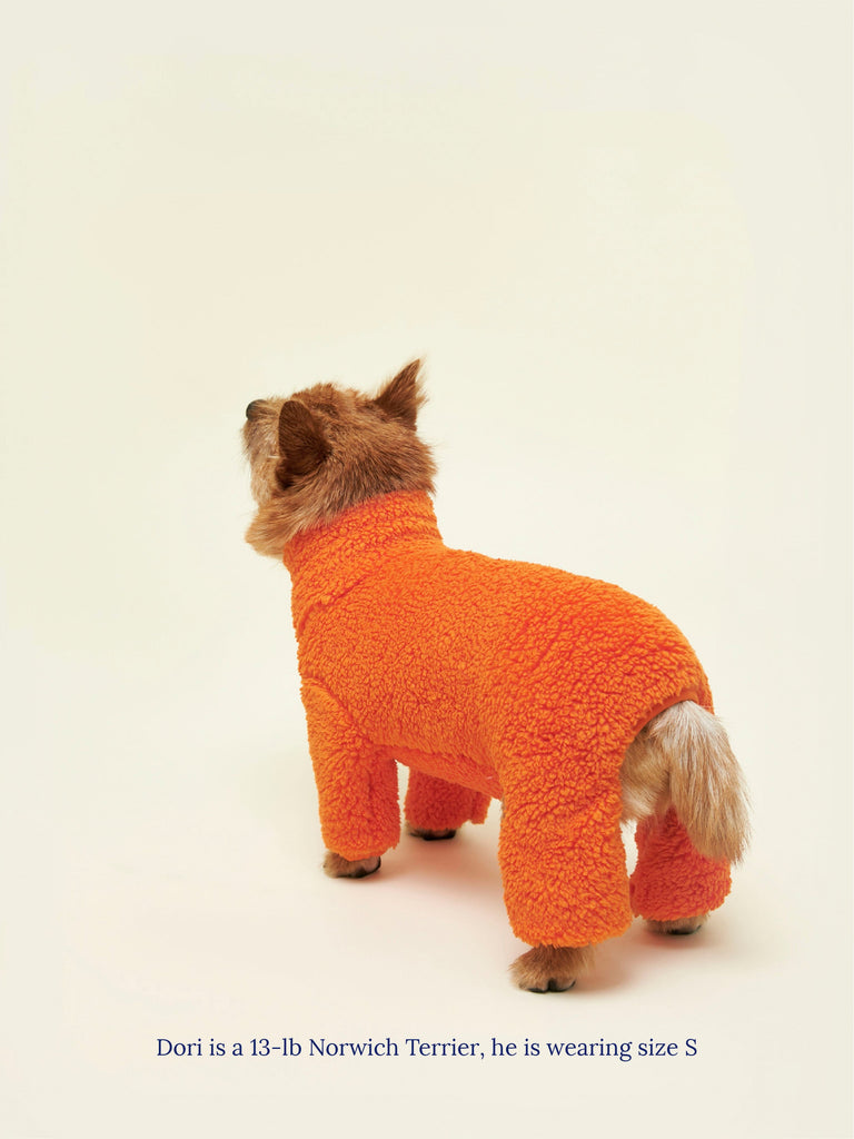 Little Beast Dog Fleece Onesie Rhymes With Orange Fleece Onesie