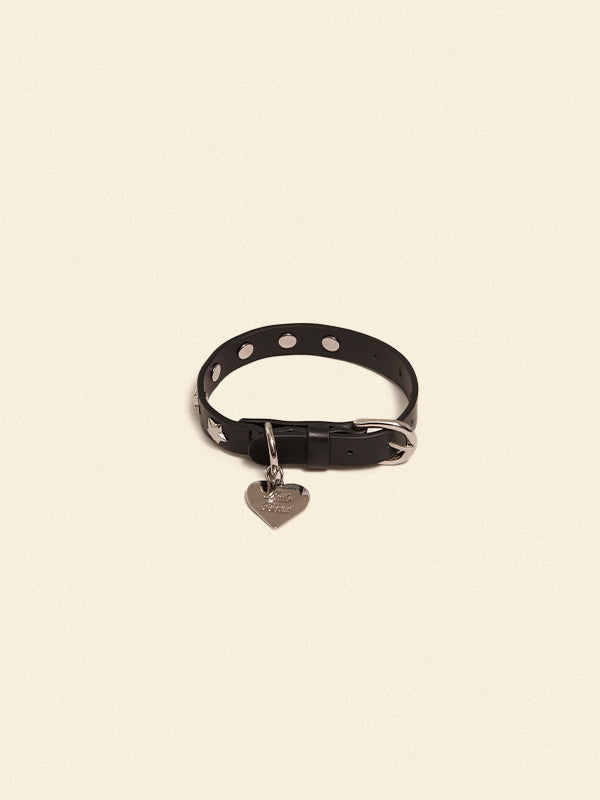 Little Beast Dog Collar Star Collar - BLACK