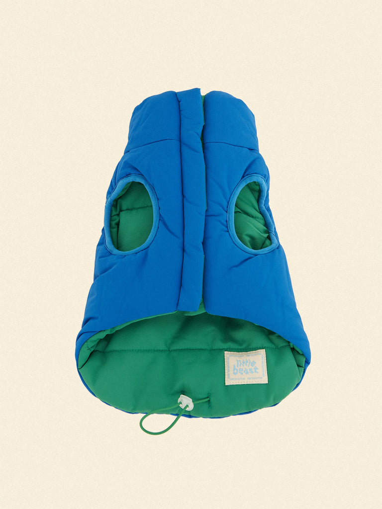 Little Beast Dog Parka The Super Duper Puffer Jacket - Green & Blue