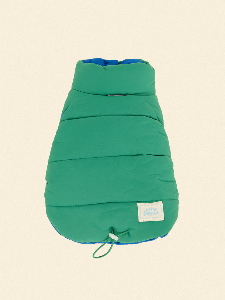 Little Beast Dog Parka The Super Duper Puffer Jacket - Green & Blue