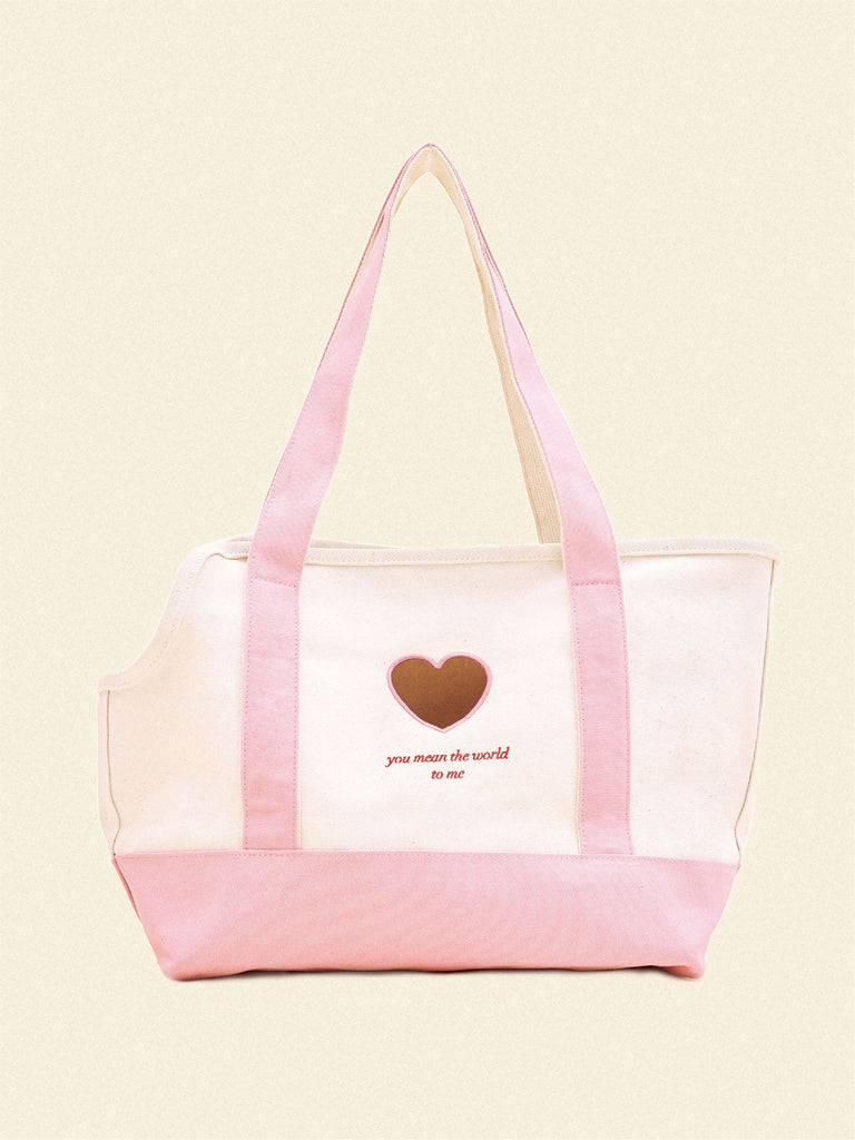 You Mean The World To Me Tote - Pink