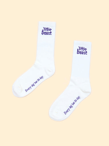 Little Beast Sock - White
