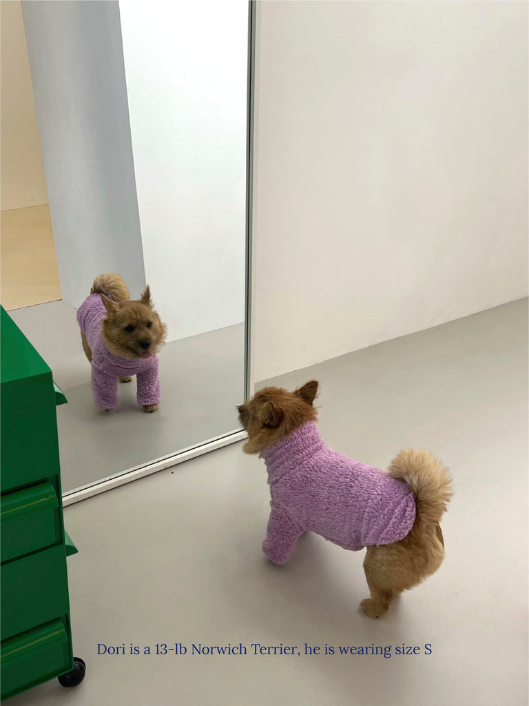 Little Beast Dog Sweatshirt Purple Disco Fleece Sweatshirt
