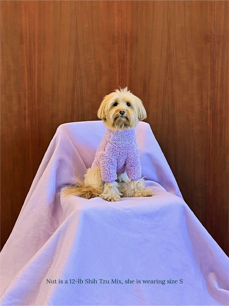 Little Beast Dog Sweatshirt Purple Disco Fleece Sweatshirt