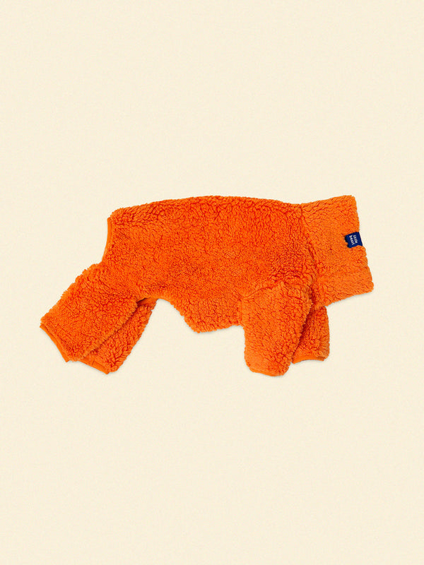 Little Beast Dog Onesie Rhymes With Orange Fleece Onesie