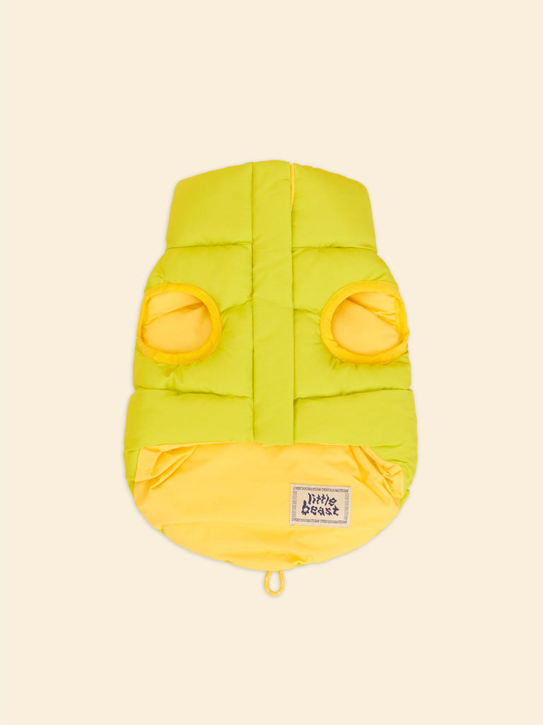 Little Beast Dog Parka The Super Duper Reversible Parka Vest - Lime & Cream